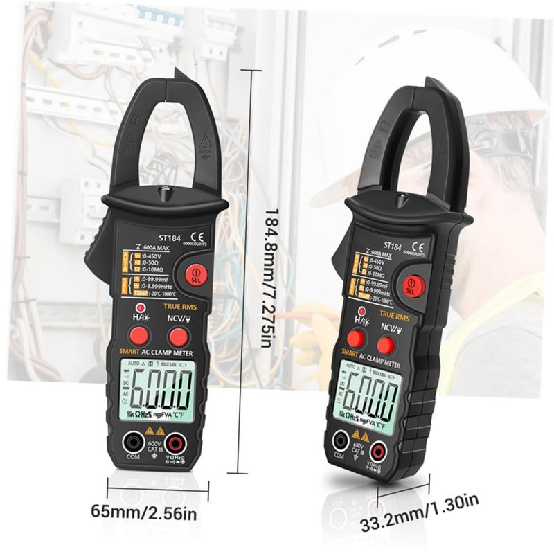 Smart Digital Clamp Multimeter with Ac/dc Voltage Measurement and Electrical Ammeter Function – Portable Clamp Tester for Industrial and Home Use - Image 2
