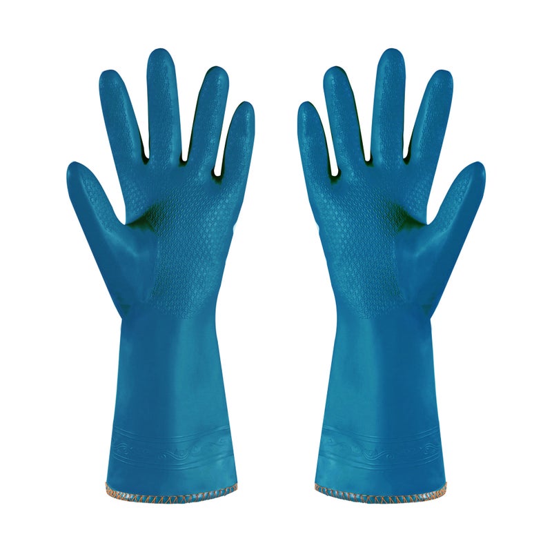 Winter Fleece-Lined Warm Short Gloves for Home Dark Green (plus velvet thickening) 