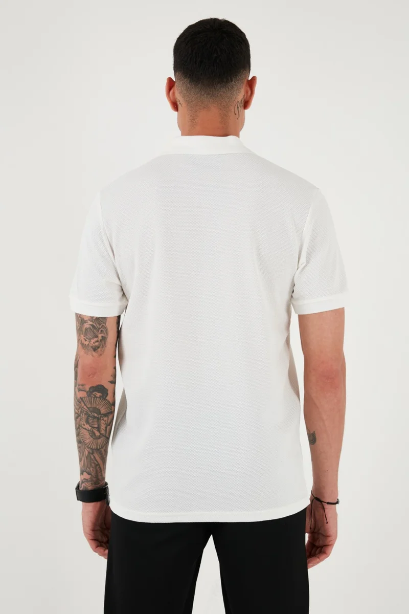 Buratti Cotton Regular Fit Zippered Polo Neck T Shirt Men's Polo Neck T Shirt 5902915