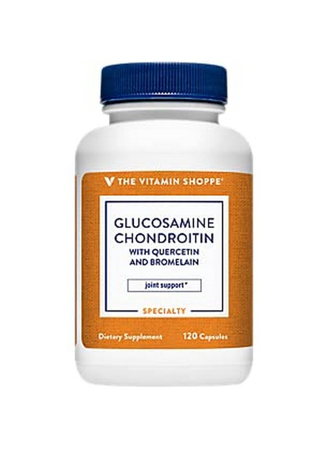 The Vitamin Shoppe - Glucoasmine & Chondroitin With Quercetin & Bromelain Supports Joint Health & Mobility (120 Capsules) - Image 1