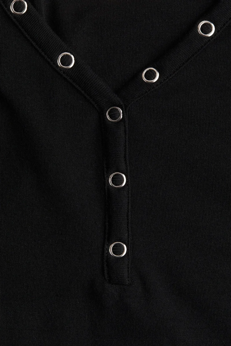 اتش اند ام V-Neck Jersey Top