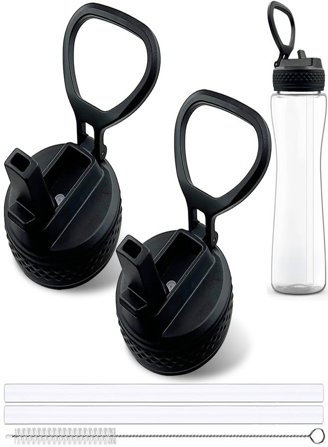MIMORE Replacement Lid for Cirkul Water Bottle - 2 Pack Straw Lid Compatible with Cirkul Lid 12 oz - 64 oz Bottle - Leak Proof Straw Cut to Fit - Image 1
