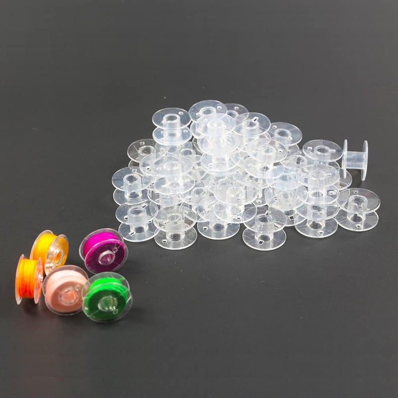 HEKISN Sewing Machine and Embroidery Bobbins, SA156 Bobbins for Bro-Ther, Class 15 Transparent Bobbins (50) - Image 4