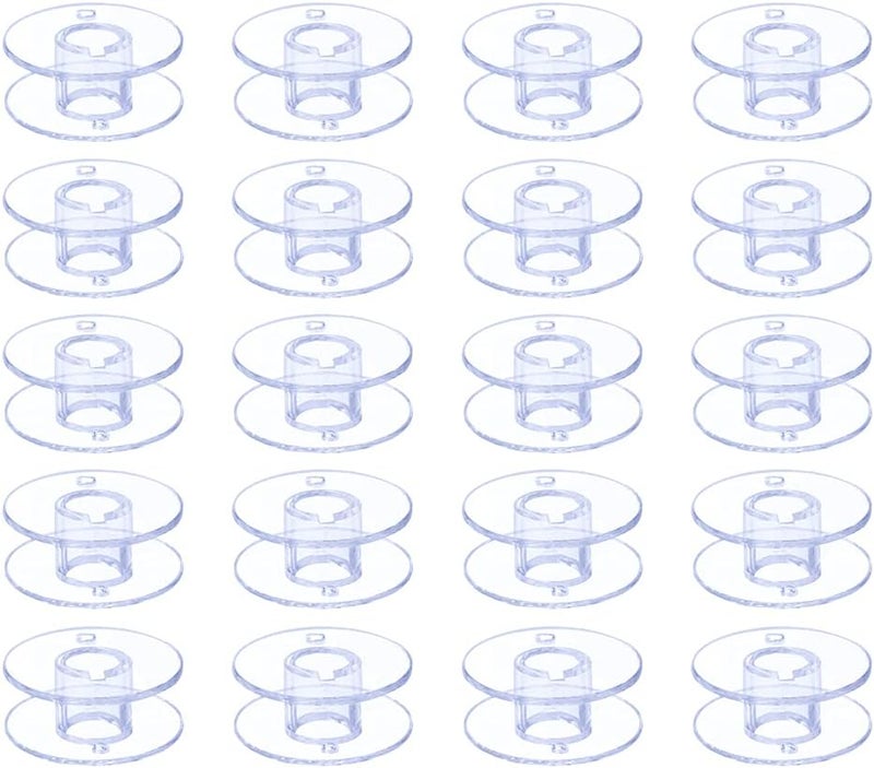 HEKISN Sewing Machine and Embroidery Bobbins, SA156 Bobbins for Bro-Ther, Class 15 Transparent Bobbins (50) - Image 1