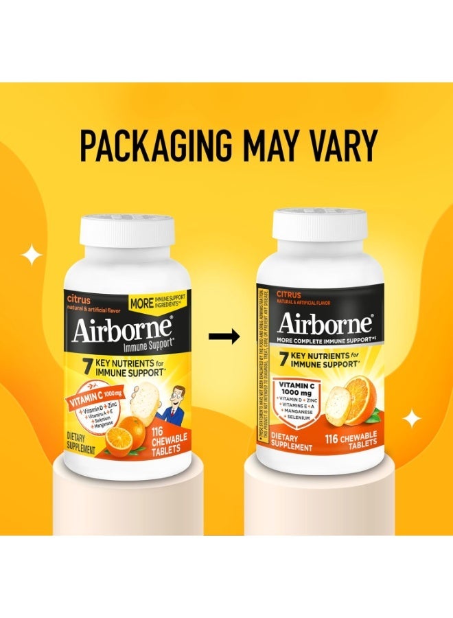 Airborne More Complete Immune Support, Citrus, 116 Chewable Tablets Packaging May Vary - Image 3