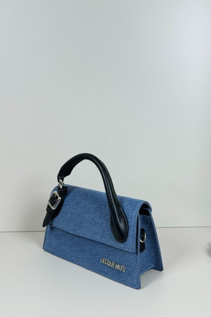 JACQUEMUS Le Chiquito Long Handbag Tote Bag Leather Flap Long With Crossbody Strap - Image 3