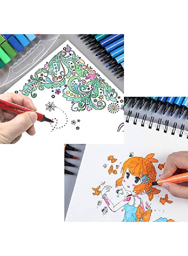 FunBlast Washable Watercolor Pens Set Colouring Kit Art Markers Colour Sketch Pens Set Kids Artists Sketching Drawing Materials Craft Supplies Return Gift (24 Watercolor Pen Set) - Image 4