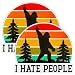 ZIMISI 5 I Hate People Car Sticker Decal Funny Bumper Stickers Sarcastic Sasquatch Decal Waterproof Vinyl Bigfoot Stickers Fits Car Helmet Laptop Water Bottle Window Truck Skateboard 2PCS - Image 2