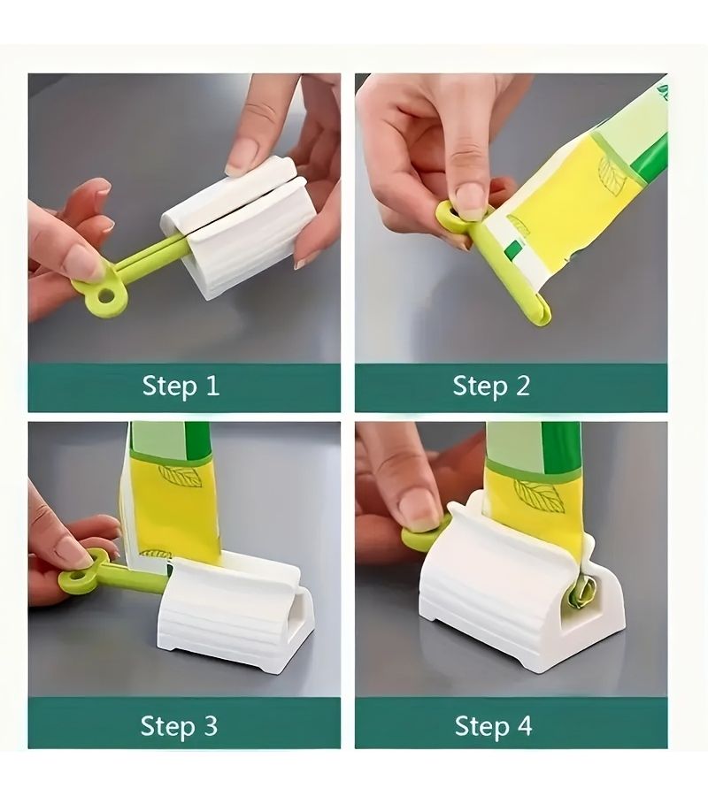 Red Manual Toothpaste Squeezer Minimizes Waste No Electricity Needed - Image 3