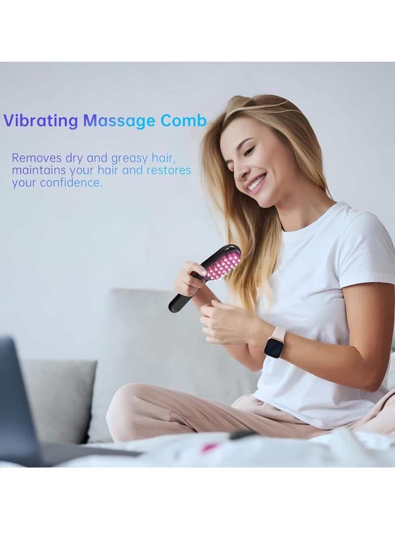 Zikra Electric Massager Comb Cordless Scalp and Portable Rechargeable Head Scrubber with 9 Vibration Modes Waterproof Handheld Massage Brush Soft Rubber Effective in Stress Relax - Image 5