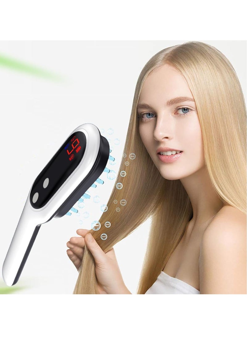 Zikra Electric Massager Comb Cordless Scalp and Portable Rechargeable Head Scrubber with 9 Vibration Modes Waterproof Handheld Massage Brush Soft Rubber Effective in Stress Relax - Image 3