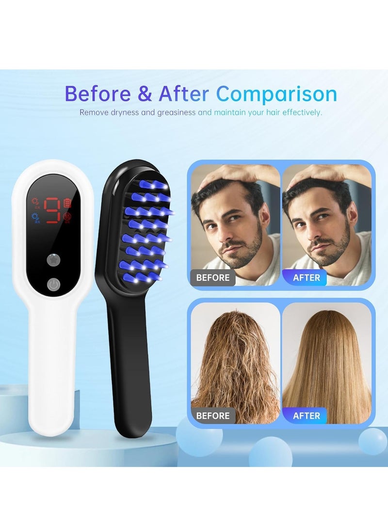 Zikra Electric Massager Comb Cordless Scalp and Portable Rechargeable Head Scrubber with 9 Vibration Modes Waterproof Handheld Massage Brush Soft Rubber Effective in Stress Relax - Image 4