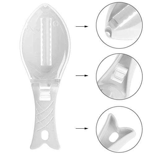 EASY SHOPE Fish Scale Scraper,Fish Scaler Sawtooth Scale Descaler Scraper Cleaner Fish Scales Brush Shaver Remover Scale Knife Peeler Skin Peeler Fish Tools Kitchen Gadget. Multi-Colour - Image 3