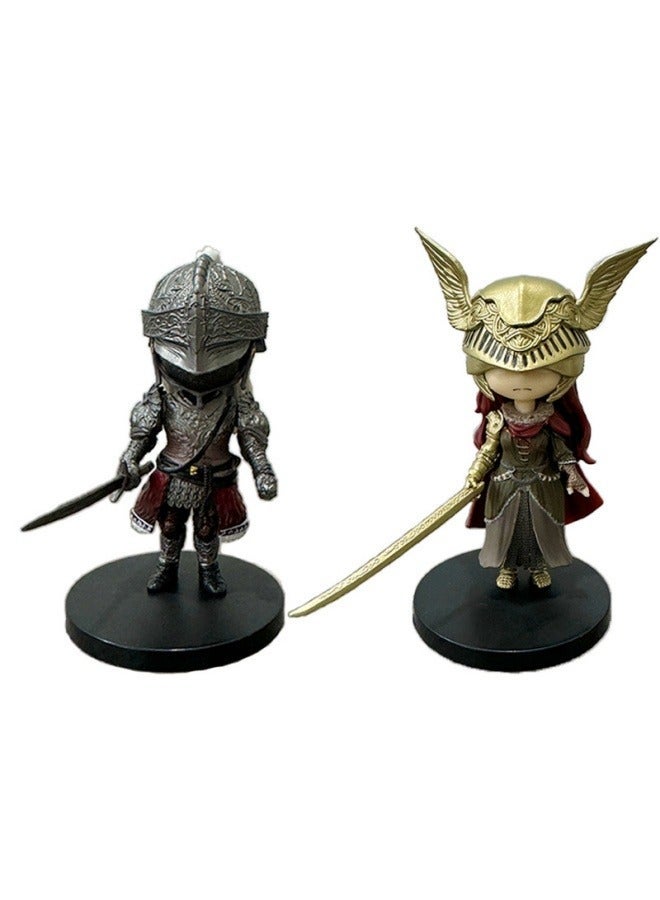 general 6pcs Elden Ring Q Edition mini Melina Lani Cat Wolf Battle Ghost Magical Girl Cat Game Figure Ornaments - Image 3