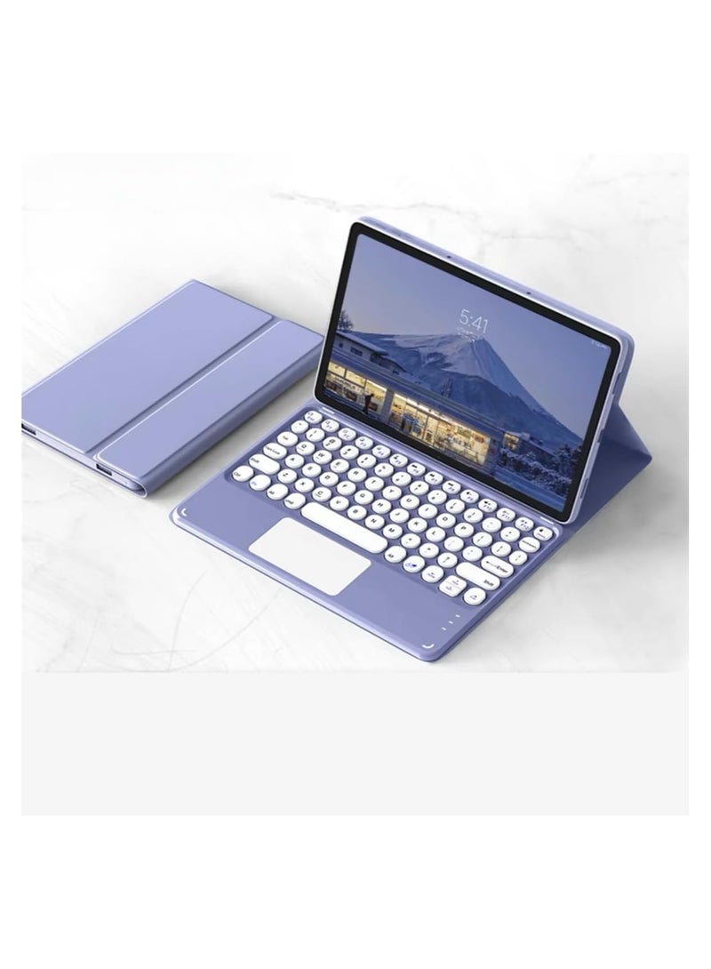 Round Hat Touch Keyboard Case Compatible with Oneplus Pad 2 12.1-inch 2024 with Removable Wireless Bluetooth Keyboard and Case for One Plus Pad 2 