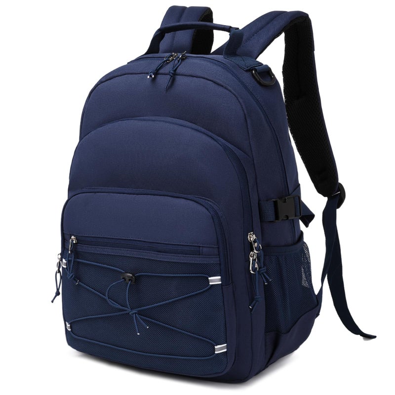 mygreen Backpack for Girls Lightweight Water Resistant Bookbag Casual Daypack Backpack for Teen Girl Travel School Backpack for High Middle School 16 Inch Dark Blue - Image 2