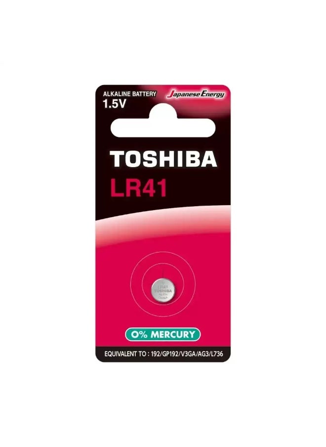 Toshiba Toshiba LR41 Alkaline Battery 1.5V With 0percent Mercury- 1pc  - Image 1