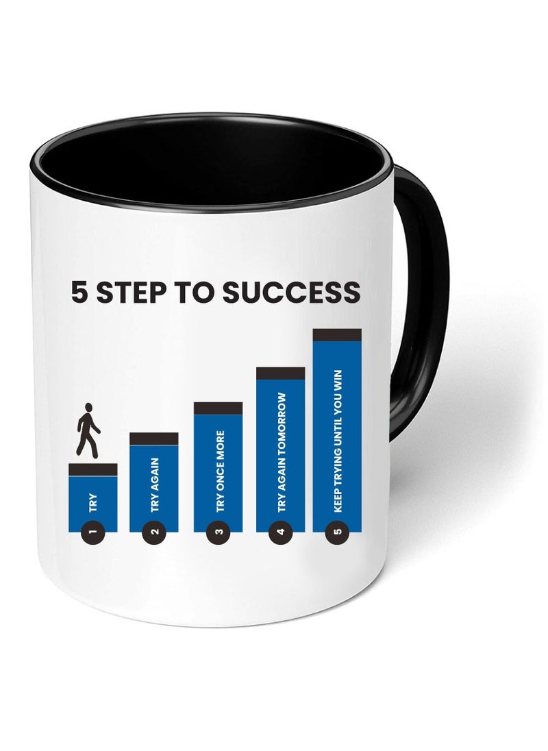 PRINTSHOP4ME - Inspirational Quotes Printed Black two tone ceramic Coffee Mug 11 Oz, Inspirational Gifts for Friends-Gifts for employees,CoWorker,Friends - Image 1