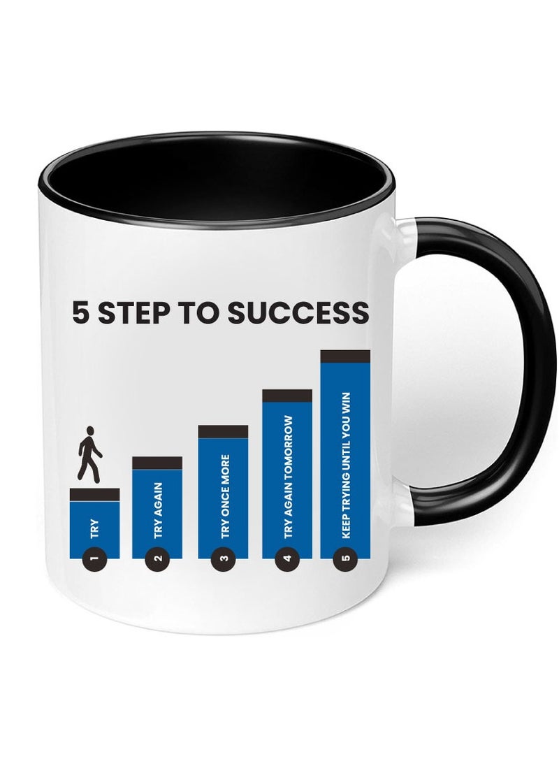 PRINTSHOP4ME - Inspirational Quotes Printed Black two tone ceramic Coffee Mug 11 Oz, Inspirational Gifts for Friends-Gifts for employees,CoWorker,Friends - Image 1