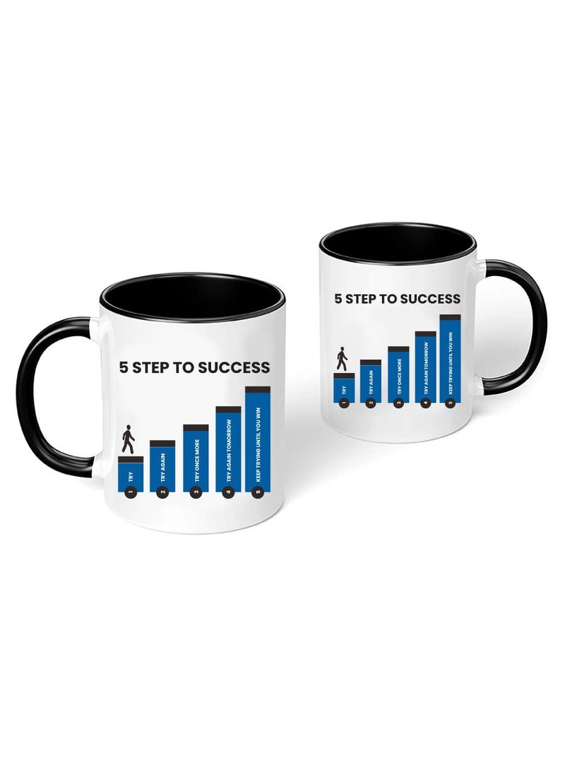 PRINTSHOP4ME - Inspirational Quotes Printed Black two tone ceramic Coffee Mug 11 Oz, Inspirational Gifts for Friends-Gifts for employees,CoWorker,Friends - Image 1