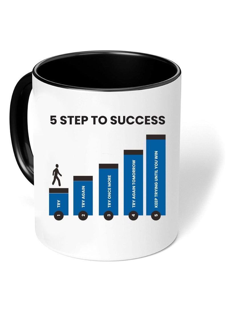 PRINTSHOP4ME - Inspirational Quotes Printed Black two tone ceramic Coffee Mug 11 Oz, Inspirational Gifts for Friends-Gifts for employees,CoWorker,Friends - Image 1