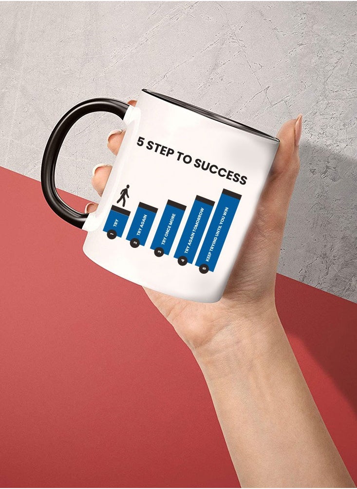 PRINTSHOP4ME - Inspirational Quotes Printed Black two tone ceramic Coffee Mug 11 Oz, Inspirational Gifts for Friends-Gifts for employees,CoWorker,Friends - Image 1