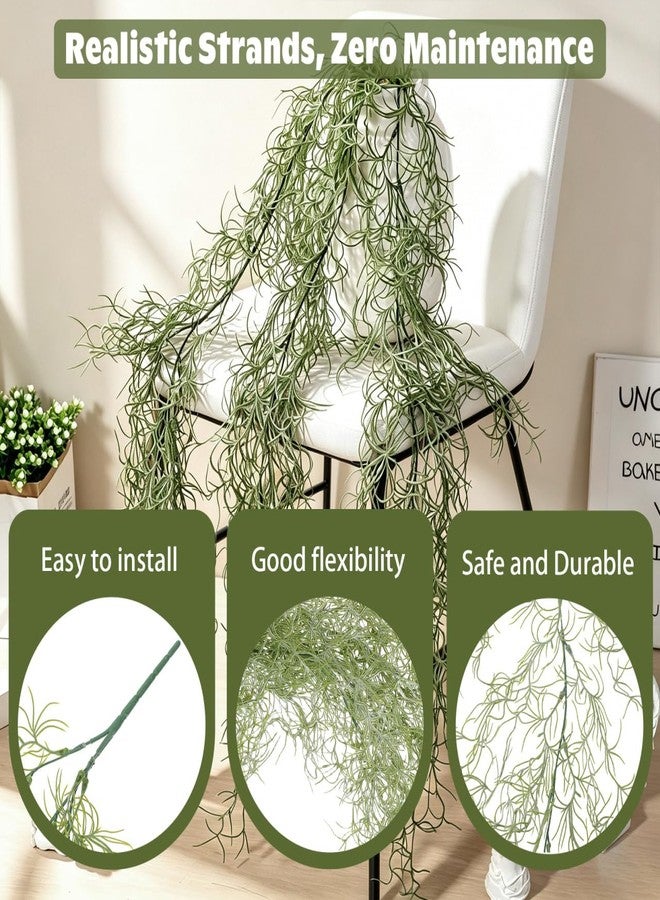 BESTOYARD 36-Inch Realistic Artificial Spanish Moss, Large Faux Hanging Plant Vine for Indoor Home Decor, Terrarium, Wreath & DIY Crafts - Image 2