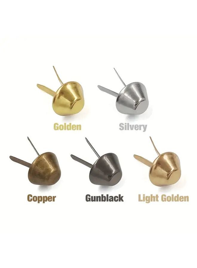 15mm Mix 5 Colors Metal Bucket Nails Two Legged for DIY and Construction Projects - Image 4