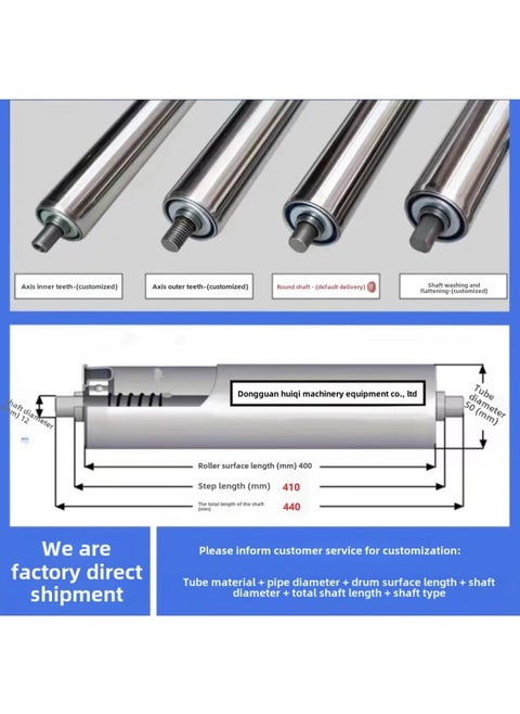 Stainless Steel Drum Dongguan Double Row Sprocket Conveyor Line Conveyor Roller With Unpowered Drum-Specifications:Unpowered Roller (50*400)