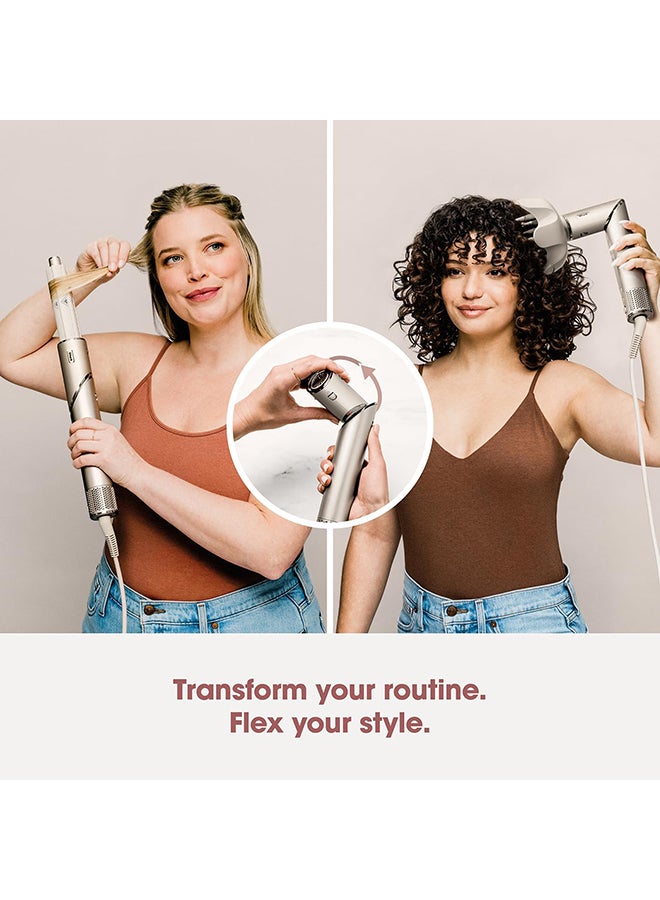 Shark FlexStyle 5-In-1 Air Styler & Hair Dryer With Auto-Wrap Curlers, Paddle Brush, Oval Brush, Concentrator, Diffuser And Storage Case, No Heat Damage Champagne - Image 2