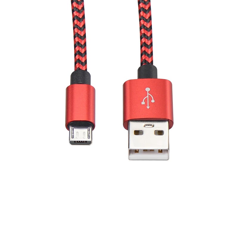 Smays Short Micro USB Cable 5-Pack, 1ft Braided Android Charging and Data Cord Bulk, Multi Color - Image 5