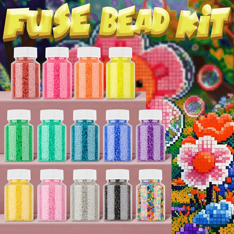 3100pcs R3 Style 2 6mm Fuse Beads Kit DIY 3D Pixel Puzzle Craft Multi Color Iron On Beads - Image 1