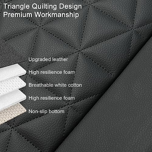 Black Panther Luxury Faux Leather Car Seat Cover Front Bottom Seat Cushion Cover, Anti-Slip and Wrap Around The Bottom, Fits 95% of Vehicles - 1 Piece,Black - Image 3