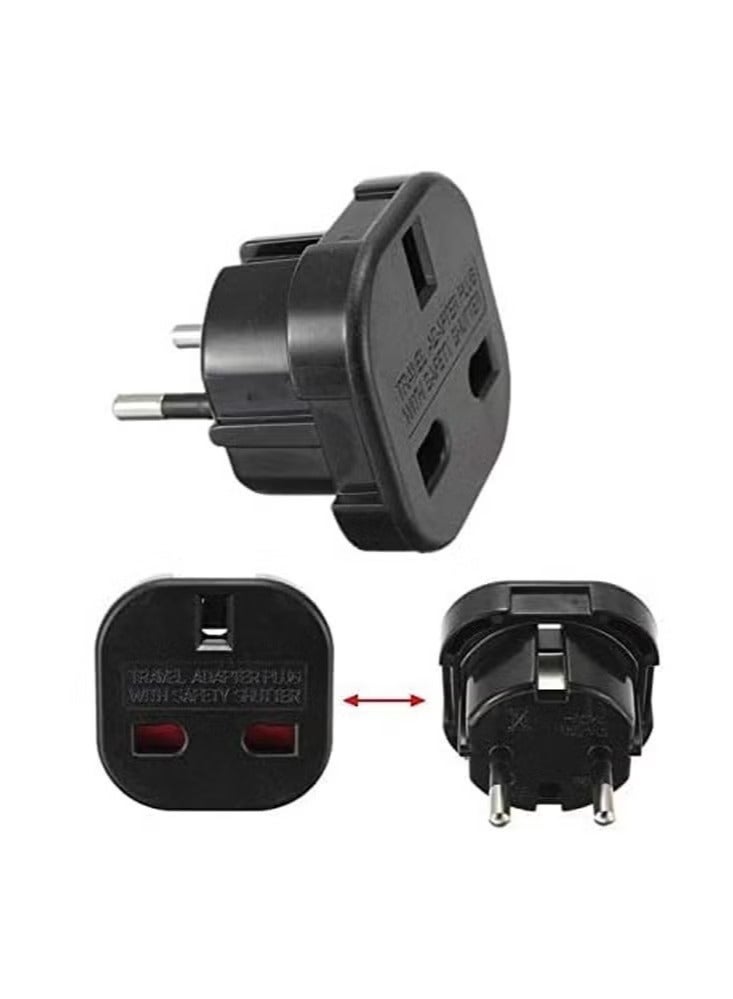 UK to EU AC Travel Plug Adapter Plug Converter Travel Plug for Most of Europe 10A/16A 240V  - Image 1