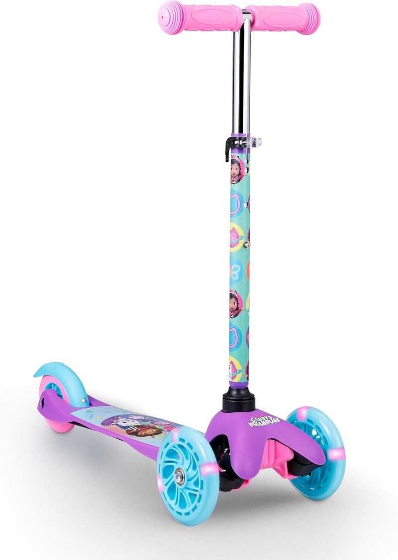VOYAGER Self Balancing Kick Scooter with Light Up Wheels, Extra Wide Deck, 3 Wheel Platform, Foot Activated Brake, 75 lbs Limit, Kids & Toddlers Girls or Boys, for Ages 3 and Up - Image 1