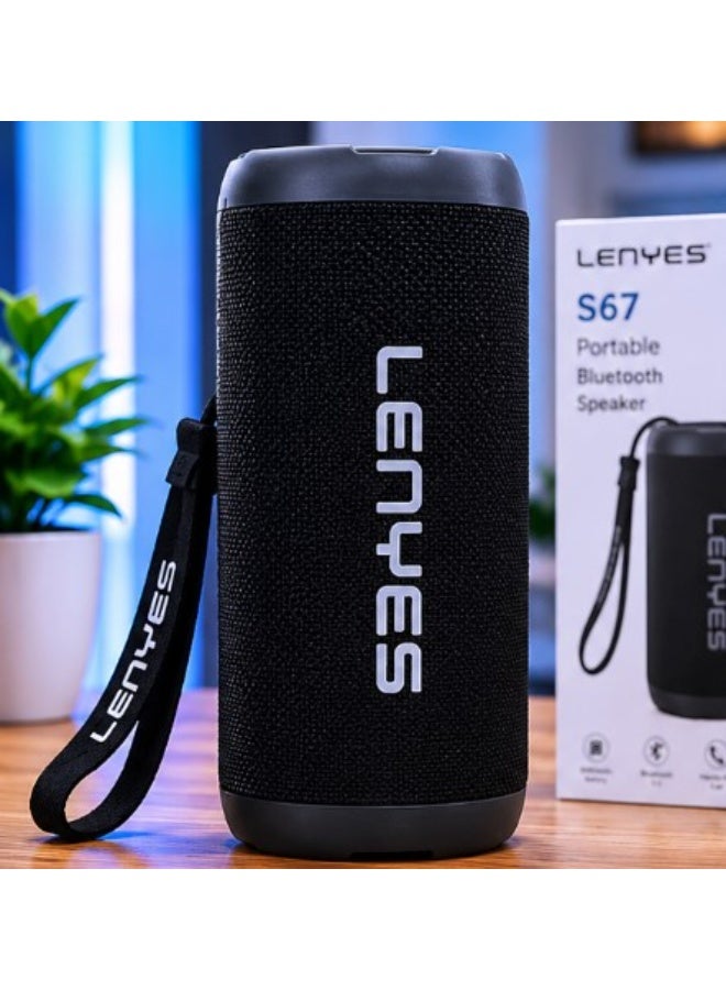 Lenyes S871 Portable Wireless Bluetooth Speaker with 3600mAh Battery, TWS, Deep Bass & Waterproof Design Black - Image 1