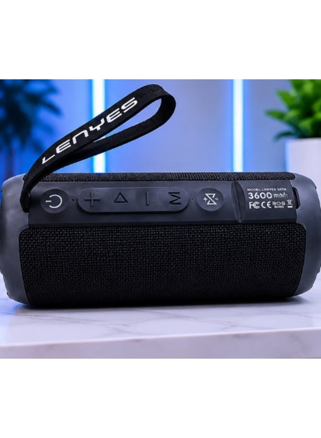 Lenyes S871 Portable Wireless Bluetooth Speaker with 3600mAh Battery, TWS, Deep Bass & Waterproof Design Black - Image 3