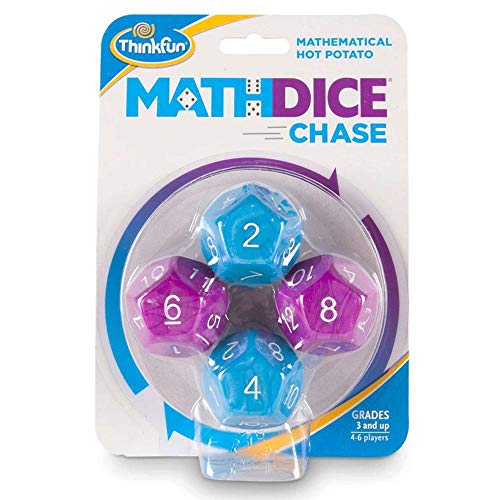 thinkfun لعبة ThinkFun Math Dice Chase - لعبة البطاطا الساخنة الرياضية الممتعة، اخترعها معلم رياضيات - Image 5