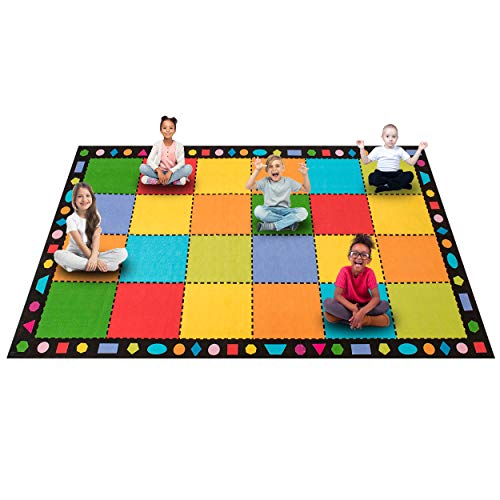 Booooom Jackson Booooom Jackson Classroom Rug 75x13ft Large Classroom Carpet Elementary Suitable for Rainbow or Colorful Classroom Theme 