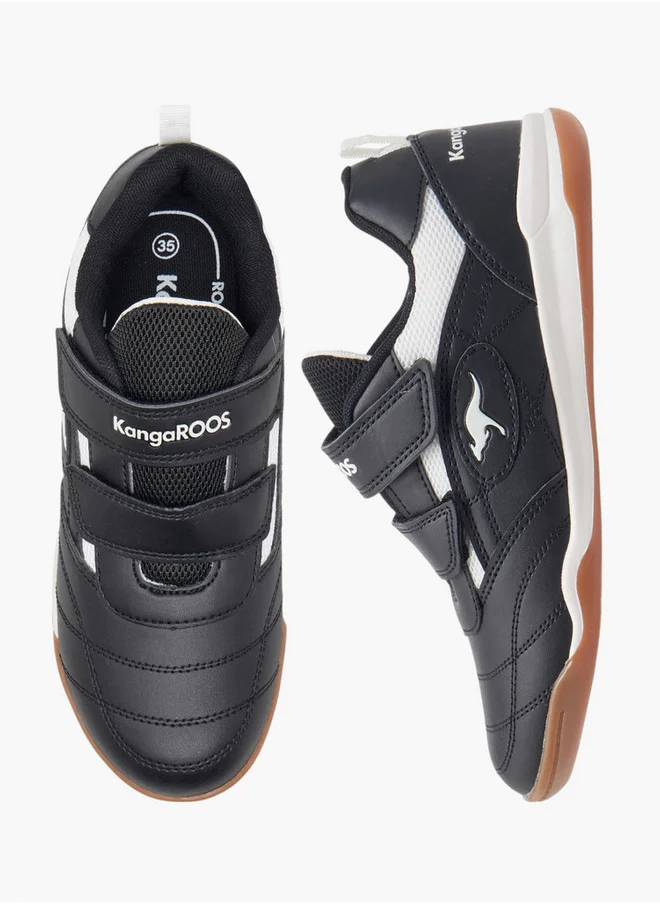 كانغاروس Girls' Panelled Sneakers with Hook and Loop Closure