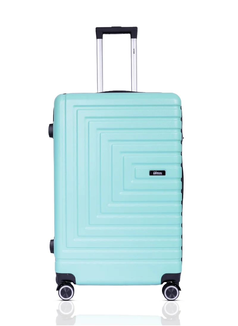 MNUK Pilgrimage Set of 3 Travelling Luggage | Hardside Soft Handle Trolley with TSA Lock |Double 360° 4 Wheeler| Cabin-20 Inch, Medium- 24 Inch, Large-28 Inch| Mint