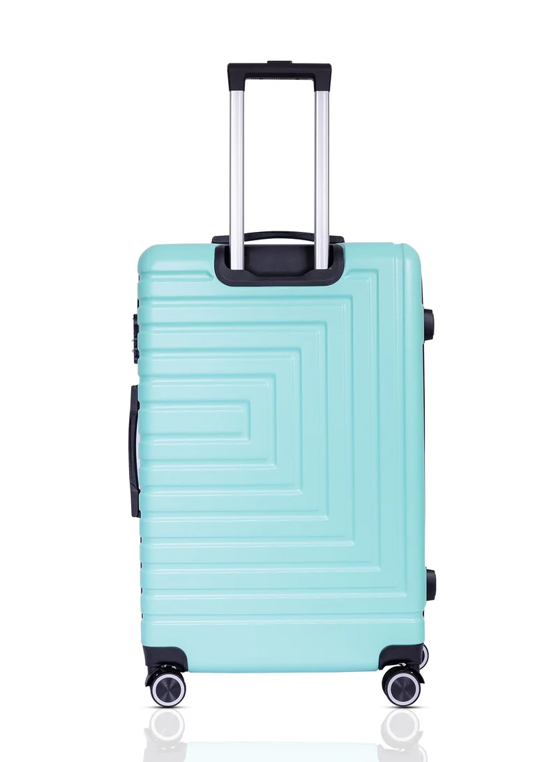 MNUK Pilgrimage Set of 3 Travelling Luggage | Hardside Soft Handle Trolley with TSA Lock |Double 360° 4 Wheeler| Cabin-20 Inch, Medium- 24 Inch, Large-28 Inch| Mint