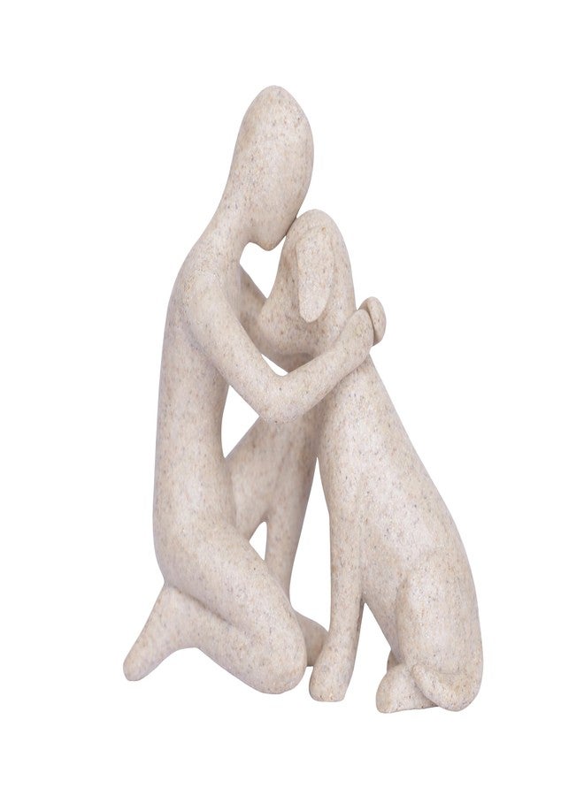 Dawbun Dog Sculpture Home Decor Man and Dog Statue Pet Memorial Gift for Pet Loss Emotional Friendship Figurine for Dog Lover Resin Animal Decor Ornament Memory Gift for Pet Lovers - Image 1