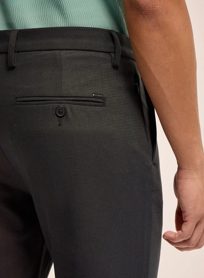 THE BEAR HOUSE Men's 4 Way Stretch Formal Trouser Versatile Office and Travel Pants Comfortable Fit for Everyday Use Easy to Style Bottomwear for Work Weekend and Outings
