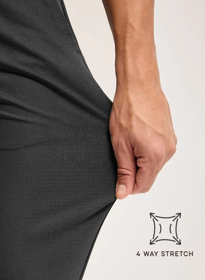 THE BEAR HOUSE Men's 4 Way Stretch Formal Trouser Versatile Office and Travel Pants Comfortable Fit for Everyday Use Easy to Style Bottomwear for Work Weekend and Outings