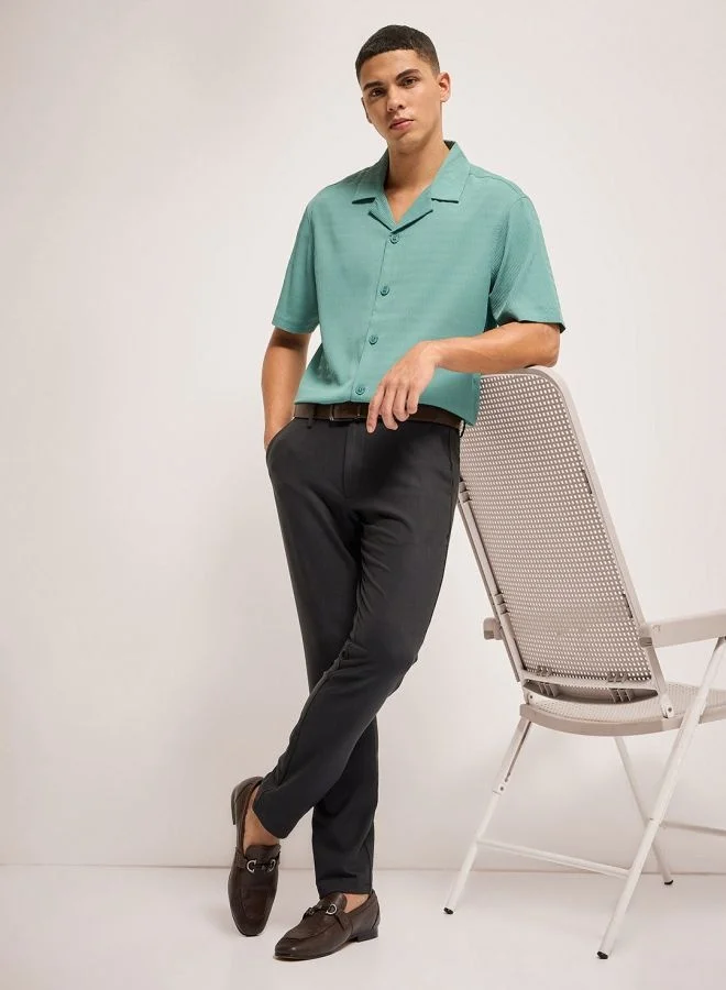 THE BEAR HOUSE Men's 4 Way Stretch Formal Trouser Versatile Office and Travel Pants Comfortable Fit for Everyday Use Easy to Style Bottomwear for Work Weekend and Outings