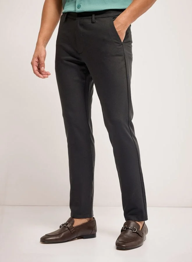 THE BEAR HOUSE Men's 4 Way Stretch Formal Trouser Versatile Office and Travel Pants Comfortable Fit for Everyday Use Easy to Style Bottomwear for Work Weekend and Outings