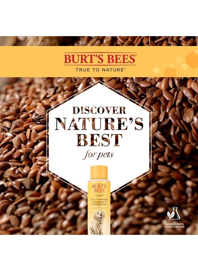 Burt's Bees for Pets Puppies Natural Tearless 2 in 1 Shampoo and Conditioner | Made with Buttermilk and Linseed Oil | Best Tearless Puppy Shampoo for Gentle Skin and Coat | Made in USA, 16 Oz - Image 3