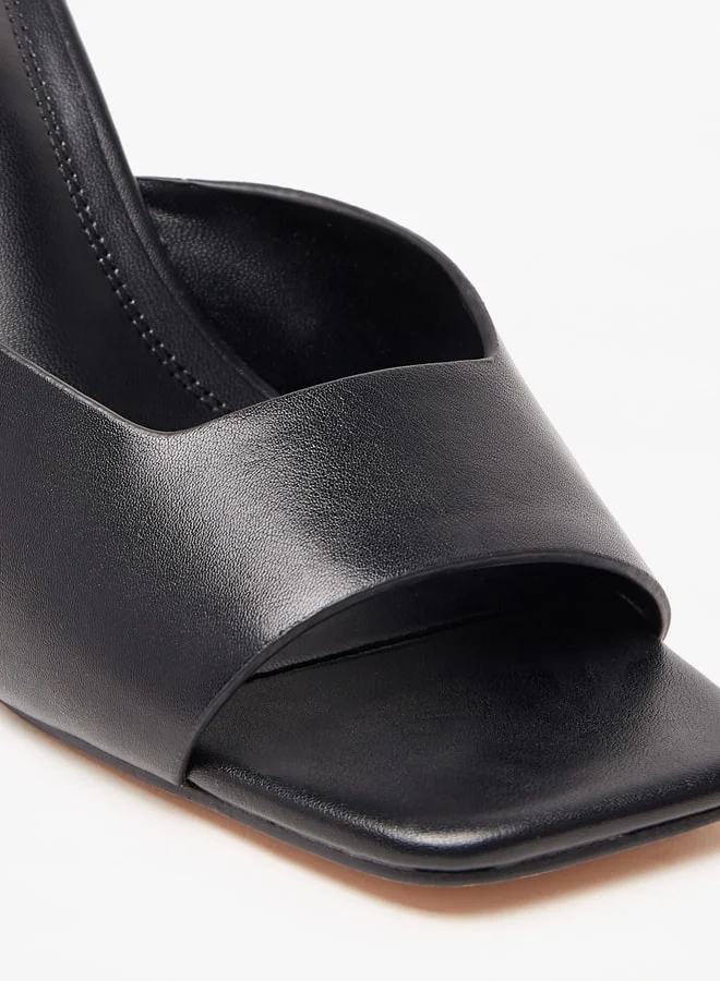 سيليست Women's Solid Slip-On Sandals with Stiletto Heels
