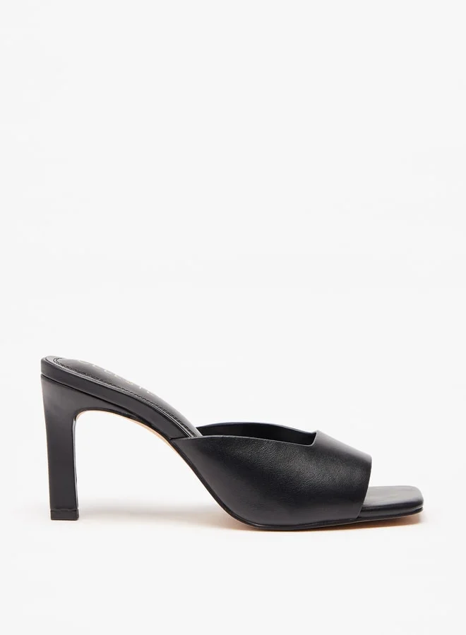 سيليست Women's Solid Slip-On Sandals with Stiletto Heels